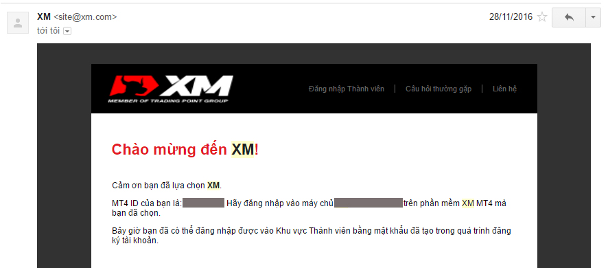 mở tài khoản thực XM